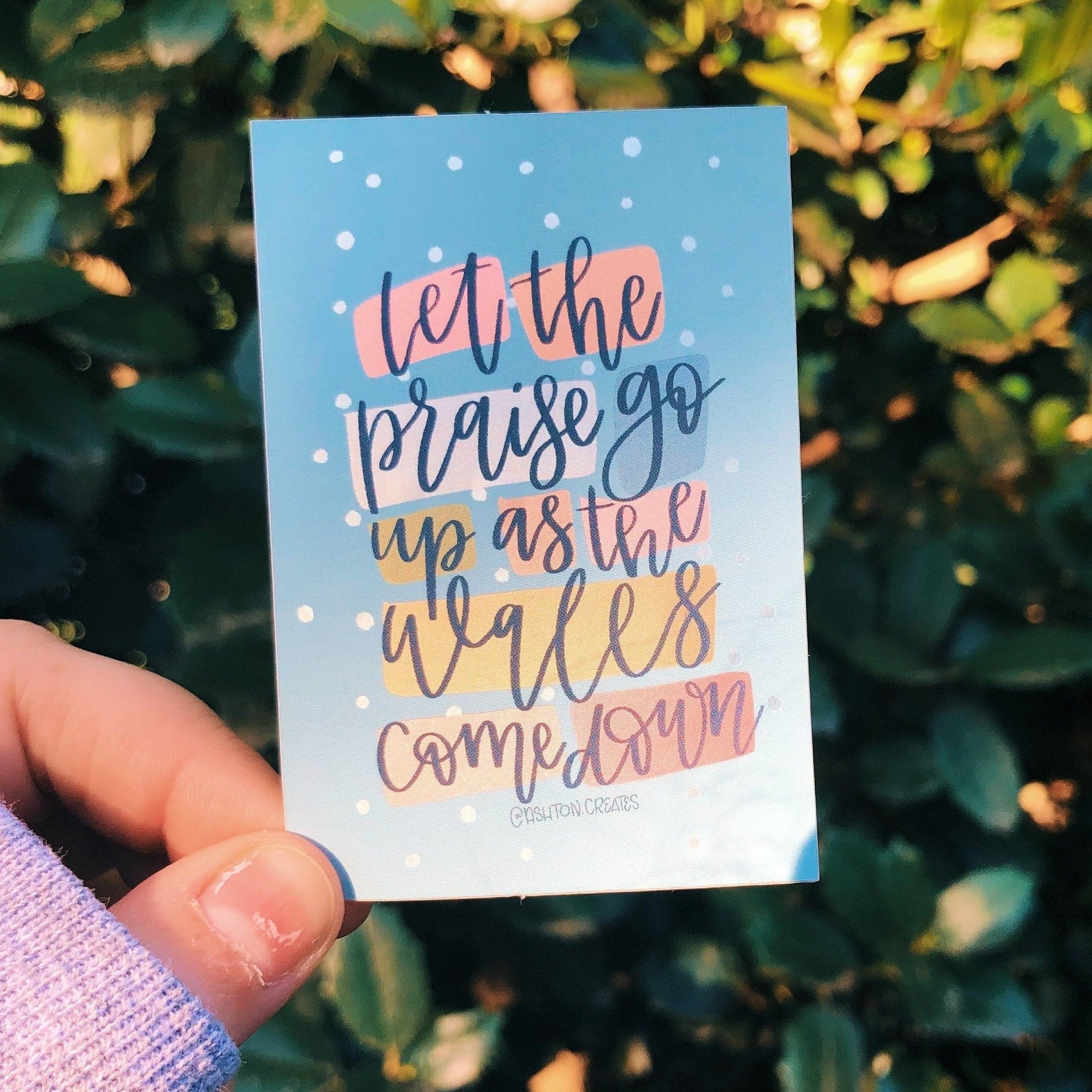 Praise Go Up Decal